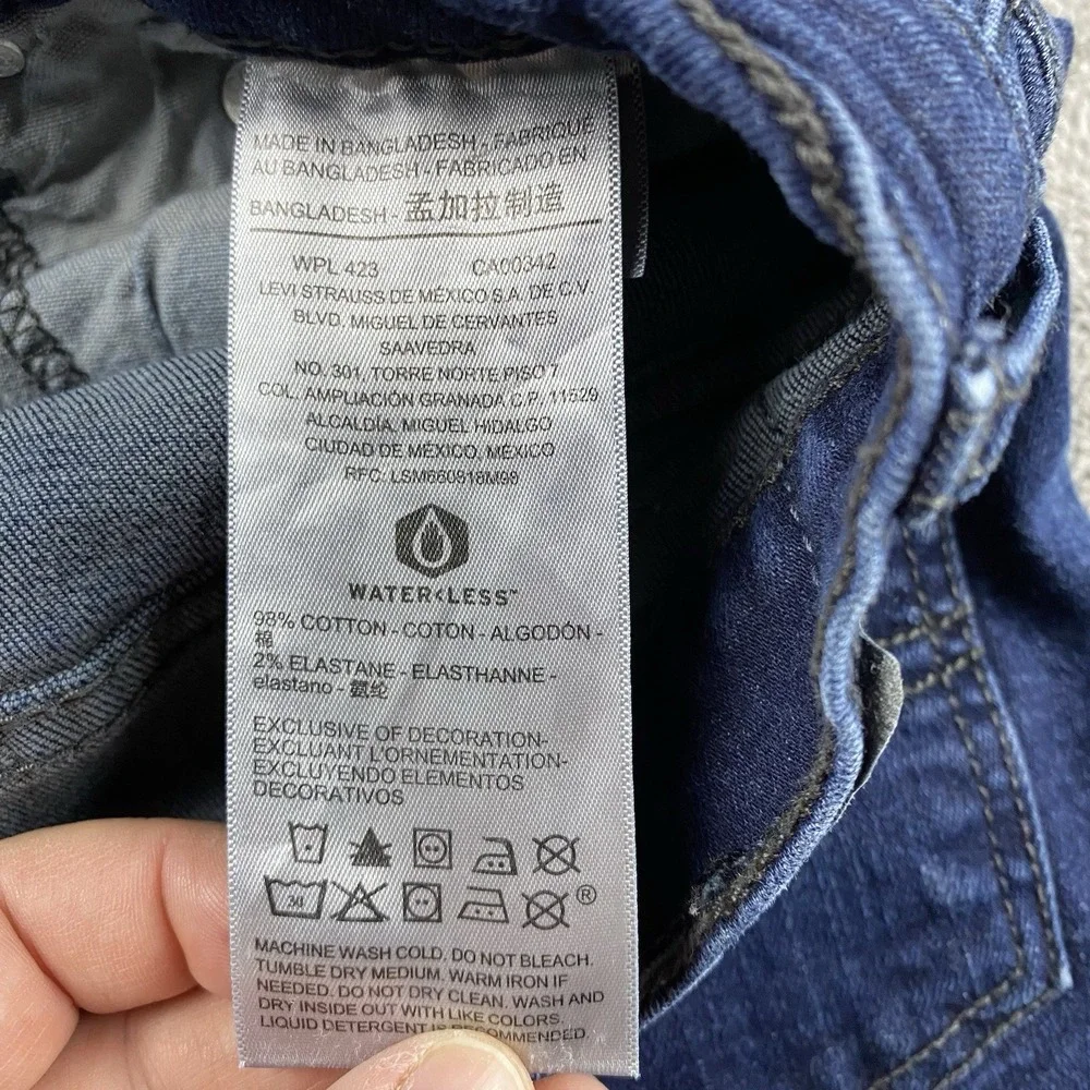 Signature by‎ Levis Gold Slim Fit Jeans Mens 30x30 Blue Dark Wash Low Rise